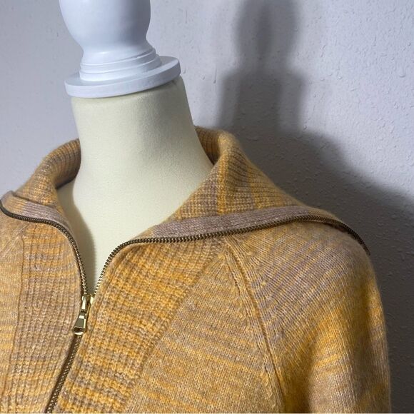 J.Crew Italian Space-Dyed 1/2 Zip Wool Cashmere Knit Sweater Womens Size Sml/Med - Picture 10 of 16